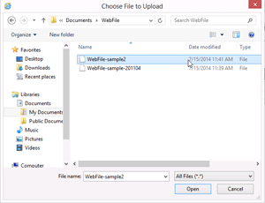 The Choose File to Upload