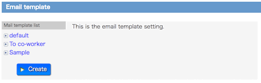 Email template