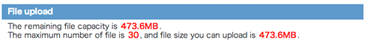 About maimum number of file and the maximum upload capacity.